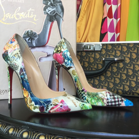 Christian Louboutin Shoes - Louboutin So Kate Multicolored Patent Pumps